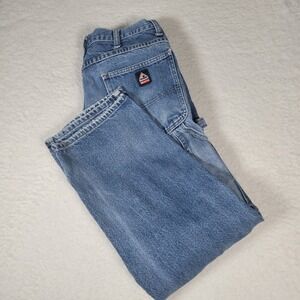 Bulwark FR Carpenter Jeans Mens 34x30 Blue Flame Resistant CAT 2 Workwear Denim